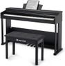 MUSTAR 88 Key Piano Keyboard Fully Weighted with Piano Bench, Digital Piano 88 Weighted Keys Hammer Action, Electric Piano Keyboard 88 Keys with Stool, 3 Pedals, USB/MIDI, Furniture Stand (Black)
