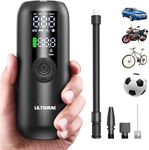 LiltsDRae Bike Pump Bicycle Pump, Tire Inflator Portable Air Compressor for Car, Max 150PSI/10.3 Bar, Auto Shut-Off Air Pump with Presta & Schrader & Dunlop Valve