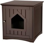 Trixie Pet Products Wooden Cat Home & Litter Box, Brown