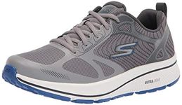 Skechers Men's Go Run Consistent-Performance Running & Walking Shoe Sneaker, Grey/Grey/Blue, 10.5 X-Wide