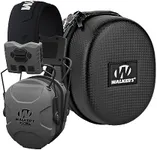 Walker's XCEL 500BT Digital Electronic Ear Protection Muff and Protective Case -Ear muffs provide hearing protection, voice clarity & Bluetooth for work and range use - 4 Listening Modes (2 Items)