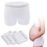 Hansilk Mesh Postpartum Underwear High Waist Disposable Post Bay C-Section Recovery Maternity Panties for Women (White-3 Pack Medium/Large)