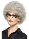 Smiffys Granny Perm Wig, Grey, Funny Fancy Dress, Adult Dress Up Wigs