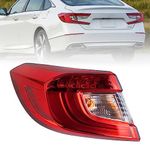 Boine Left Driver Side Tail Light Compatible With 2018-2021 Accord Sedan LED Rear Light - Bulb Included (Left Driver Side)