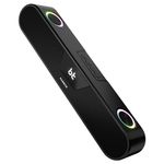 HAMMER Beatbox Bluetooth Soundbar 24W Output, RGB Lights, AUX, USB, TF Card & TWS Connectivity, Upto 8Hr Playtime, 52mm Drivers, Easy to Carry, BT Speaker for TV, Mobile, PC, Laptops, Tablets (Black)