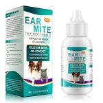 Limvoo Dog Ear Cleaner-Ear Mites Treatment for Cats and Dogs, Ear Drops for Dogs, Ear Drops Wash Ear Cleaner for Pet Ear Infection Treatment