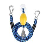 Heavy Duty Boat Tow Harness for Tubing, Water Sports Tow Rope for Boat Towables & Tubes, Self Centering Tow Harness Line with Clip Quick Connector & Stainless Steel Hooks