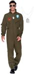 Spooktacular Creations Men’s Flight Pilot Costume Adult, Flight Suit with Accessory for Halloween Costume(X-Large)