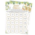 Pink Bee Parties Baby Bingo - Safari Theme Baby Shower Game - 20 Players