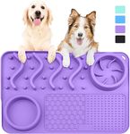 Foodie Puppies Pet Slow Feeding Lick Mat for Dogs & Cats (Platter Slow Lick Mat) | Slow Feeder, Bowl Section & Lick Mat | Strong Suction Grip | Reduce Boredom and Anxiety (Color May Vary)