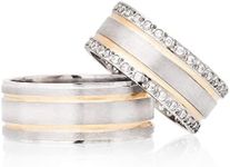 His and Hers Silver Wedding Rings C