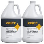 Zeiff Pet Stain and Odor Remover - Pet Odor Eliminator for Home and Professional Use - Pet Urine Enzyme Cleaner to Break Up Tough Stains - Carpet Stain Remover for Dog Urine and Cat Pee, Feces, Fluids