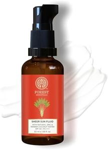 Forest Essentials Sun Fluid Sunscreen | SPF 50PA ++ | With Natural Zinc & Hyaluronic Acid | No White Cast, Lightweight | With Vitamin C | Protects from UVA/UVB Rays | for Oily, Dry, & Combination Skin