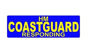 HM COASTGUARD responding Magnet Crew Emergency Car on call LIFEBOAT (300x90mm)