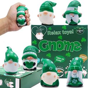 JOINBO St. Patrick's Day Gnomes Squishies Toys for Kids,6 Pack St. Patrick's Day Party Favor Set Slow Rising Stress Relief Super Soft Squeeze Gift for Boys Girls