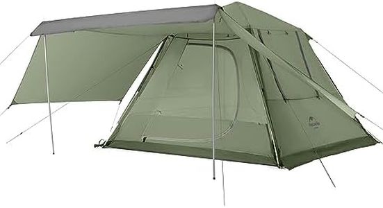 Naturehike Ango Tente pop-up 3 personnes 4 personnes Tente de camping étanche coupe-vent Montage facile Tente automatique pour camping, randonnée, extérieur