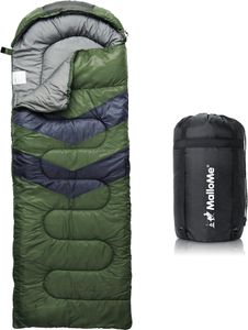 MalloMe 3-4 Season Sleeping Bag – Lightweight, Warm, Adult Camping Gear