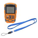 Optical Fiber Power Meter, 850-1700nm Portable Optical Power Meter with ‑70-10dbm Measuring Range & LED Light, Professional Fiber Optic Cable Tester for Communication (Orange)