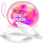 Unclockable Bra Buds - Implant-Grade Silicone Bra Inserts - Clear Gel Push-Up Pads - Affirming Design for Transgender, NB, Drag Queens, Crossdressing, Clear, One Size