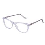 Faddish Anti-glare Cateye Unisex Spectacle Frame with UV400 & Bluelight Blocking Computer Glasses for Eye Safety from Bluelight by Computer Mobile (POISE C8 BBL|Blue Block|UV400|Crystal Transparent)