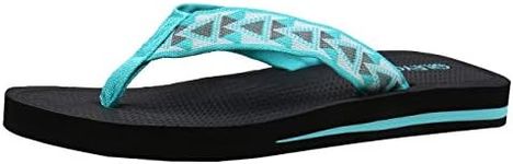 QLEYO Casual Women's Flip Flop Sandals, Comfortable Cushioned Sole Slippper with Yaga Mat Foam, Lightweight Athletic Thong Sandals for Outdoor size 6