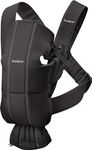 BabyBjörn Baby Carrier Mini, Woven, Black, Infant Carrier for Newborns (0-12 Months), Soft, Ergonomic and Easy to Use