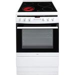 Amica 608CE2TAW Freestanding Ceramic Top Cooker, 65 Litre, 60 cm, White