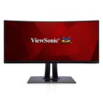 ViewSonic VP3481 34-inch WQHD Curved Professional Monitor with 100% sRGB, Delta E<2, Hardware Calibration, HDR10 support, USB Type-C, HDMI, DisplayPort for Graphic Design, Photography & Video Editing