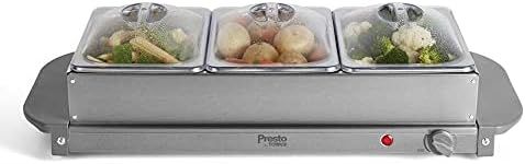 Tower PT16021GRY Presto 3 Tray Buffet Server, Grey