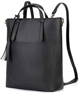 ECOSUSI Tote Bag Convertible Backpack for Women Vegan Leather Handbag Multifuction Shoulder Bag Laptop Bag for 14 inch