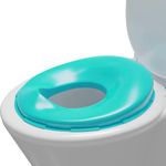 TECHHARK® Baby Potty Training Toilet Seat for Boys And Girls Kids, Non-Slip with Splash Guard, Fits Round & Oval Toilets, Free Includes Storage Hook (BLUE SEAT)