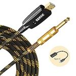 EBXYA USB Guitar Cable 10 Ft, Gold 