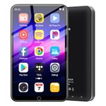 80GB MP3 Player with Bluetooth and WiFi, 4-inch Touch Screen MP3 Player with Bluetooth ， with Spotify, SpotifyKids, Audible, Andora, Amazon Player, MP4&MP3 Player up to 1TB Black (Black)