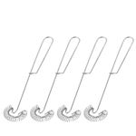 Amosfun 4Pcs stainless steel egg beater coil springs cocktail tools hand held mixer mini whisk stainless steel wire egg whisk cooking egg whisk manual egg beater Stainless Steel Eggbeater