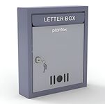 Plantex Wall Mount Letter Box - Suggestion Box/Mail Box/Post Box for Home gate with Secure Key Lock - (Dark Grey) A4 Size