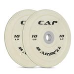 CAP Barbell Best Olympic Bumper Plate Set, White, 10 lb Pair
