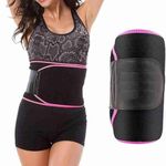 ActiveU Pink Waist Trimmer Belt, Weight Loss Wrap, Stomach Fat Burner, Low Back and Lumbar Support, Best Abdominal Trainer - Pack of 1