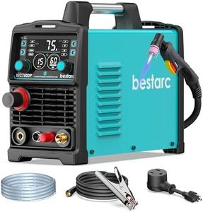Bestarc Pilot Arc Plasma Cutter, [Large LED Display][Air Sensor] 75A Plasma Cutter Machine 110/220V Dual Voltage, 1/2 Inch Clean Cut 1.2 Inch Max Cut, Post Flow Mesh, 2T/4T for Beginners DIY