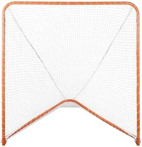 Foldable Lacrosse Goal, 6x6FT Lacrosse Net, Portable Lacrosse Goal with Steel Frame, Backyard Lacrosse Goal Net, Lacrosse Training Equipment for Kids & Youth