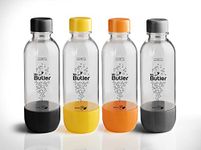 Mr. Butler BPA Free PET Bottle, Fridge Water Bottle, Unbreakable, Transparent With Vibrant Colors, Air Tight Leak Proof Carbonation Retaining Seal Cap, Multicolor (500ml, 4)