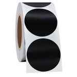 Hycodest Dot Labels Round Stickers Color Coding Labels Dots Sticker Gloss Paper 1.5 inch, 500 Pcs (1.5 inch, Black)