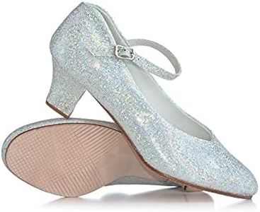 Theatricals Womens Starlite 1.5" Glitter Character Shoes Silver 08.0M T3115
