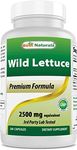 Best Naturals Wild Lettuce 10:1 Extract 250 mg (Equivalent to 2500 mg Wild Lettuce Powder) - 240 Capsules