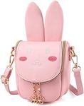 Pinky Family Super Cute Girls Purse Bunny Ear Shoulder Bag Messenger Bag Girls Gifts (pattern 1 pink)