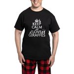 CafePress Keep Calm and Love Giraffes Pajamas Men's Novelty Pyjama Set, Comfortable PJ Sleepwear