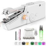 Handheld Sewing Machine, Mini Cordless Portable Electric Sewing Machine with Sewing Accessories for Beginners, Quick Handy Stitch for Fabric, Clothing, Kids Cloth, DIY Home Travel Use