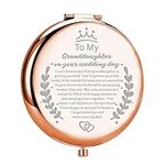 UJIMS to My Granddaughter On Your Wedding Day Gifts from Grandma Grandpa Granddaughter Wedding Day Makeup Mirror (Granddaughter Wedding)