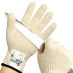 Schwer ANSI A9 Cut Resistant Gloves, Food Grade Reliable Cutting Gloves, Mandoline Gloves for Kitchen Meat Cutting, Oyster Shucking, Fish Fillet Processing, Mandoline Slicing (1 Pair, L)