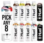 Huel PICK ANY 8 Ready To Drink Nutritionally Complete Meal from 8+ Flavours Inc.Chocolate, Banana, Vanilla, Berry, Salted Caramel, Iced Coffee Caramel, Strawberries & Cream, BLACK EDITION (Each 500ml)