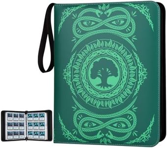 MTGPRO Trading Card Binder,9-Pocket Binder for Trading Cards Holds 720 Cards,Premium Collector Card Album for Standard Cards,Card Collection Folder for MTG,TCG,Yugioh,Game Cards (Green)